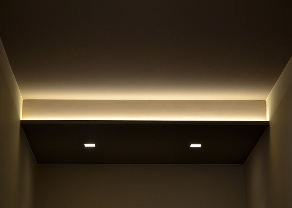 ingresso luci led controsoffitto