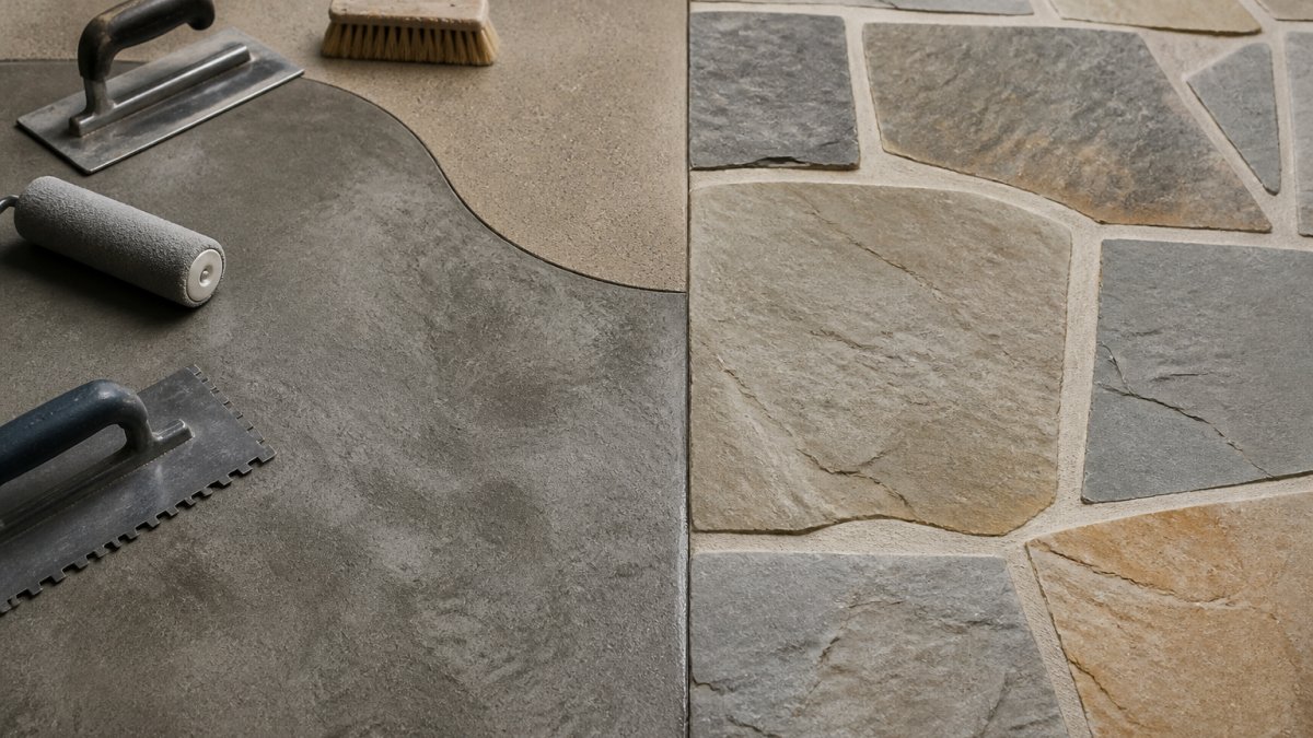 Decorative Concrete vs Natural Stone Flooring: 2026 Guide
