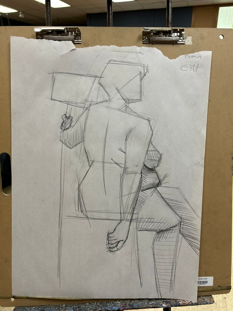 Graphite on Newsprint