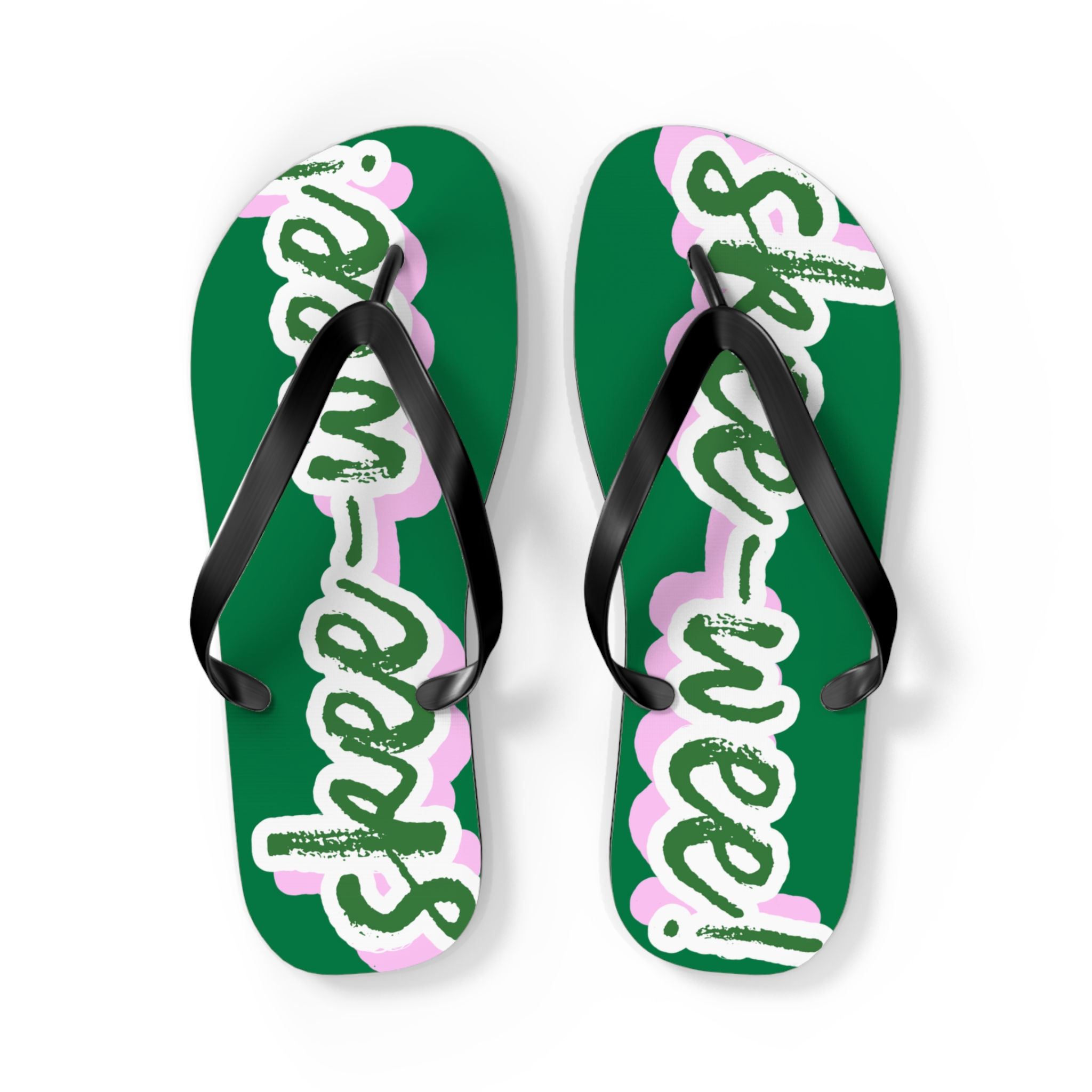 Green  Flip Flops