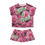 Thumbnail: STORM (Pink) Women's Short Pajama Set (AOP)
