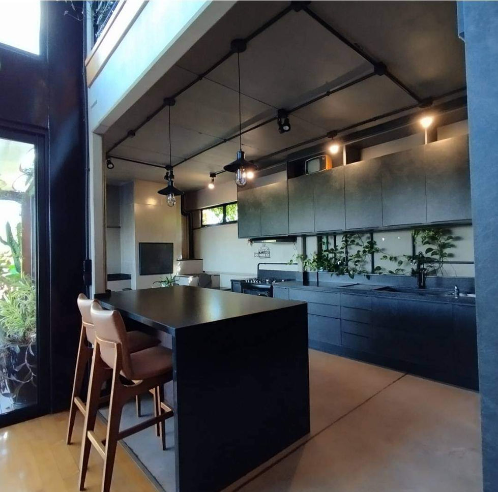 Casa de Campo contemporâneal utilizando concreto, madeira e metal, projeto arquitetônico Isabella Dalfovo