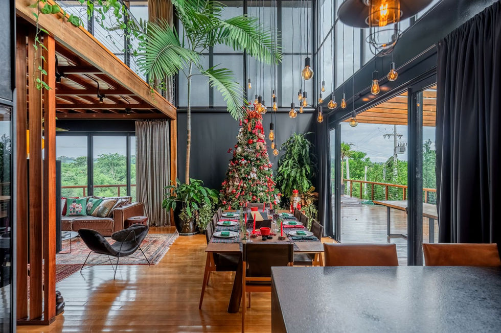 Casa de Campo contemporâneal utilizando concreto, madeira e metal, projeto arquitetônico Isabella Dalfovo