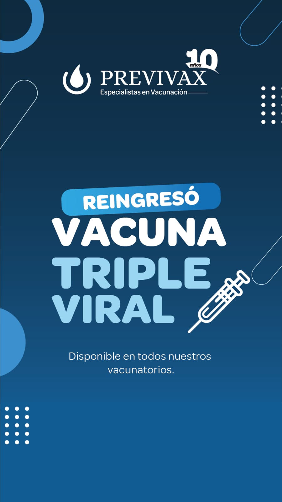 Reingresó la vacuna Triple Viral