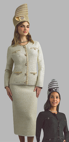 Lily and Taylor 840 Braided Trim Knit