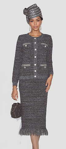 Lily and Taylor 889 Silver/Multi Knit