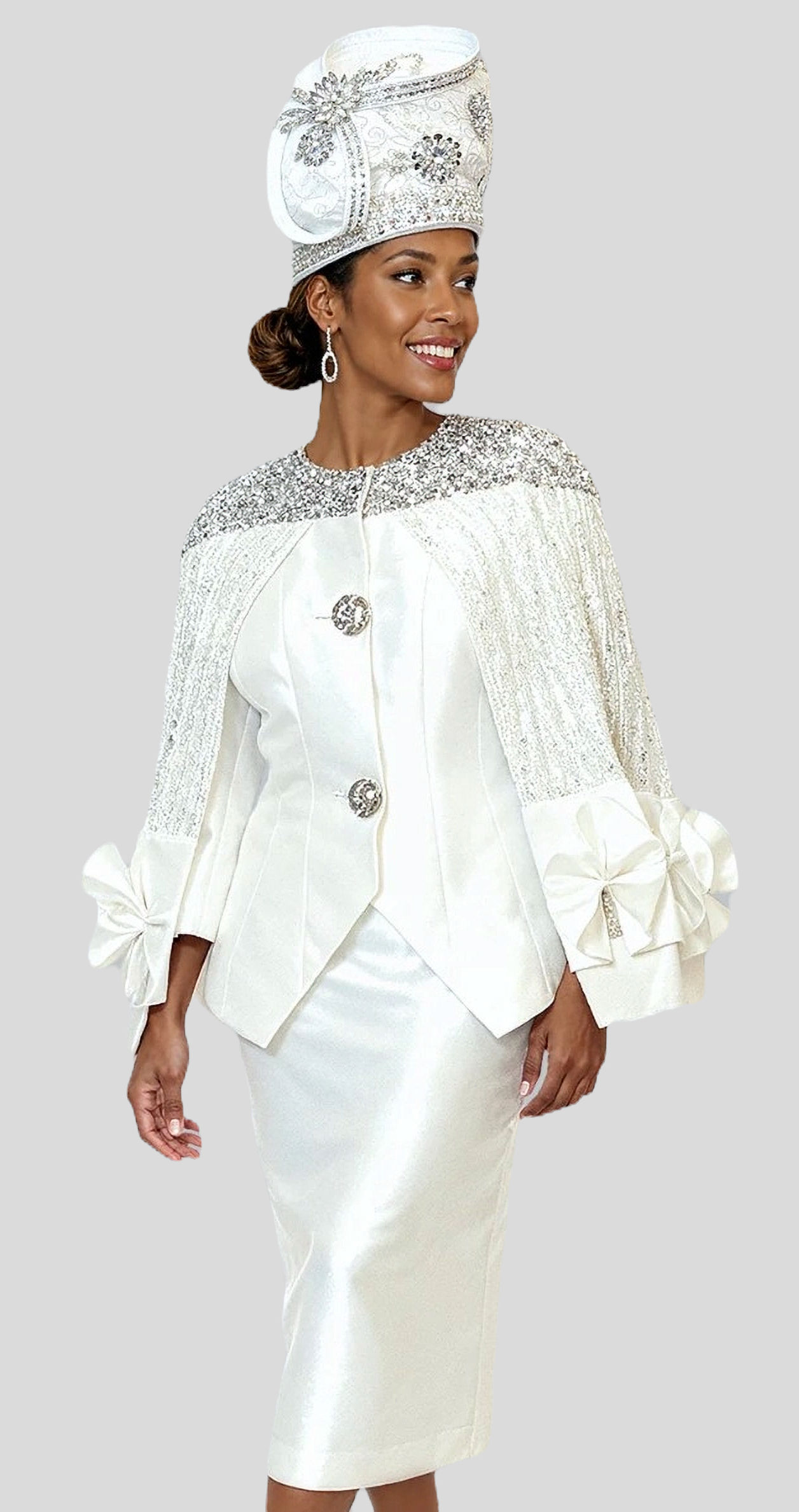 Donna Vinci Couture 12268 2 Pc. Cape/Skirt Suit