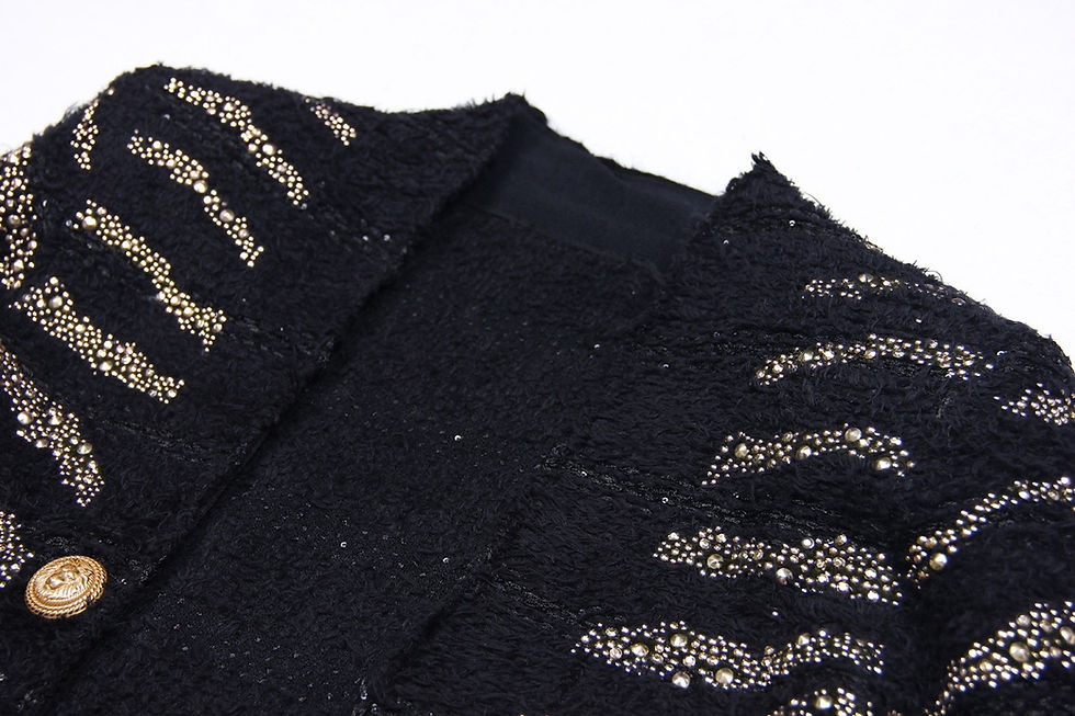 Miniatura: Black Rhinestone 3 Pc Knit Set 052