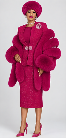 Lily and Taylor 5085 3 Pc. Sequin Tweed Fox Set