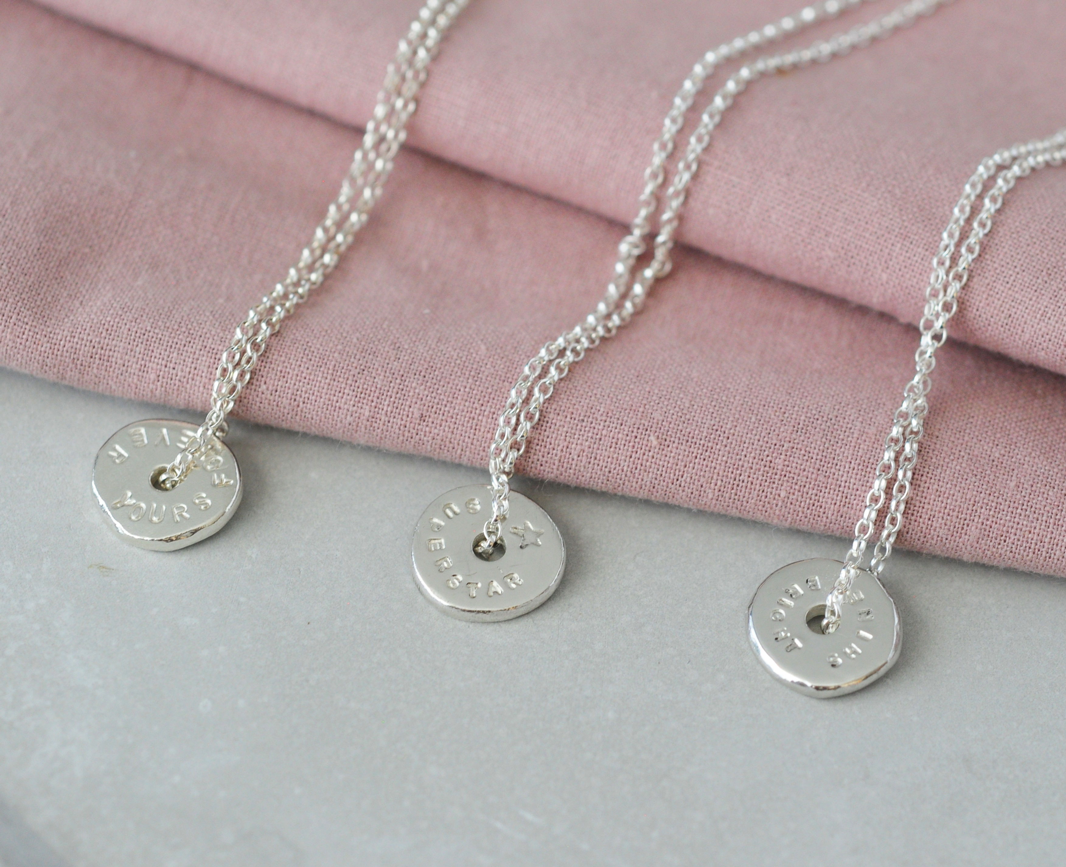Silver Millstone Necklace