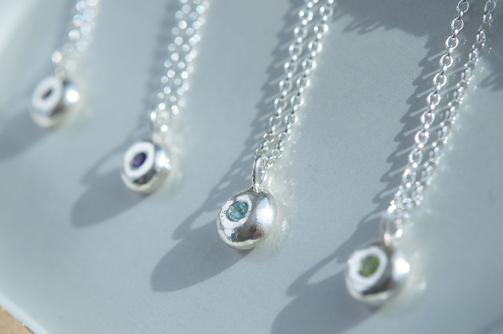 Thumbnail: Birthstone Pebble Necklace