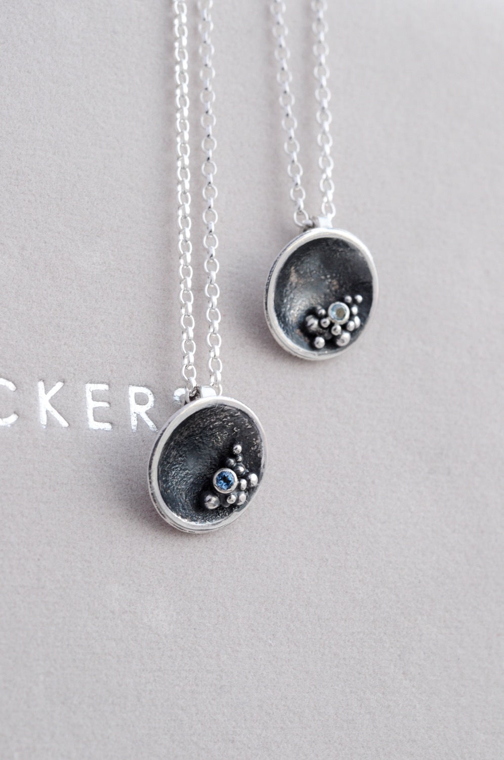 Aquamarine Cluster Necklace