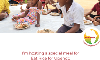 Children of Upendo home eating lunch