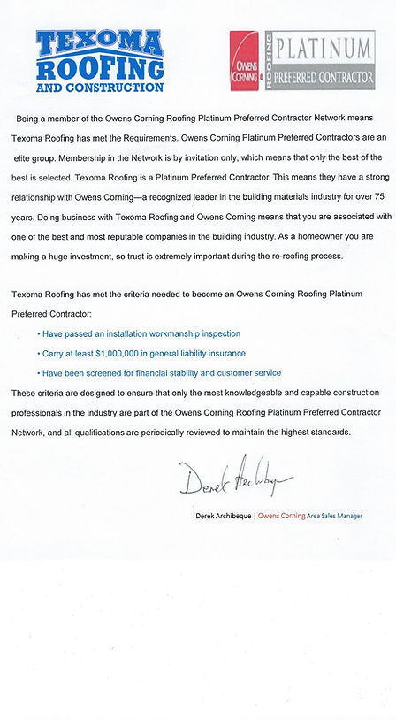 Owens Corning, Residential Roof, Roofing, Texoma, Construction, Roofers, Sherman