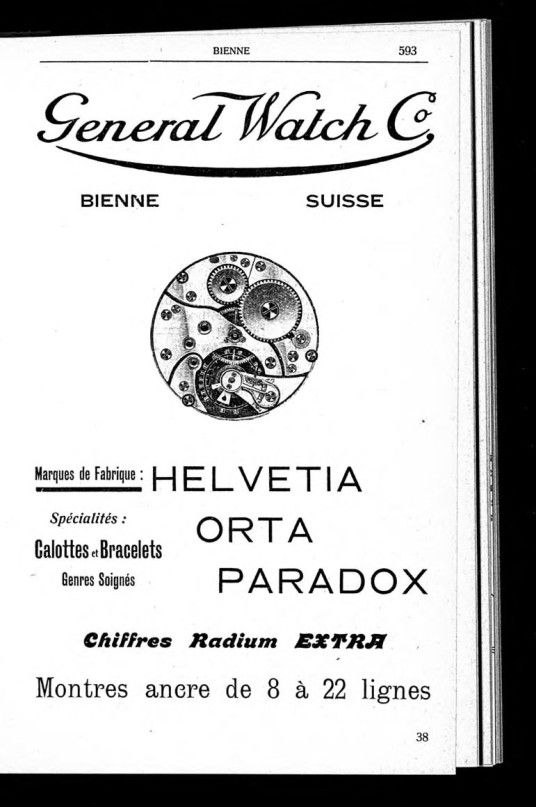 Helvetia Advertisement 1920
