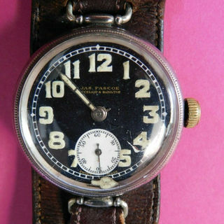 Helvetia Trench Watch - 1925 - Jas Pascoe, Auckland and Hamilton. swing ring case.