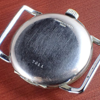 Helvetia Pilots Watch Circa 1955 - later 80C movement fitted, Stainless Steel and case number to back of the case