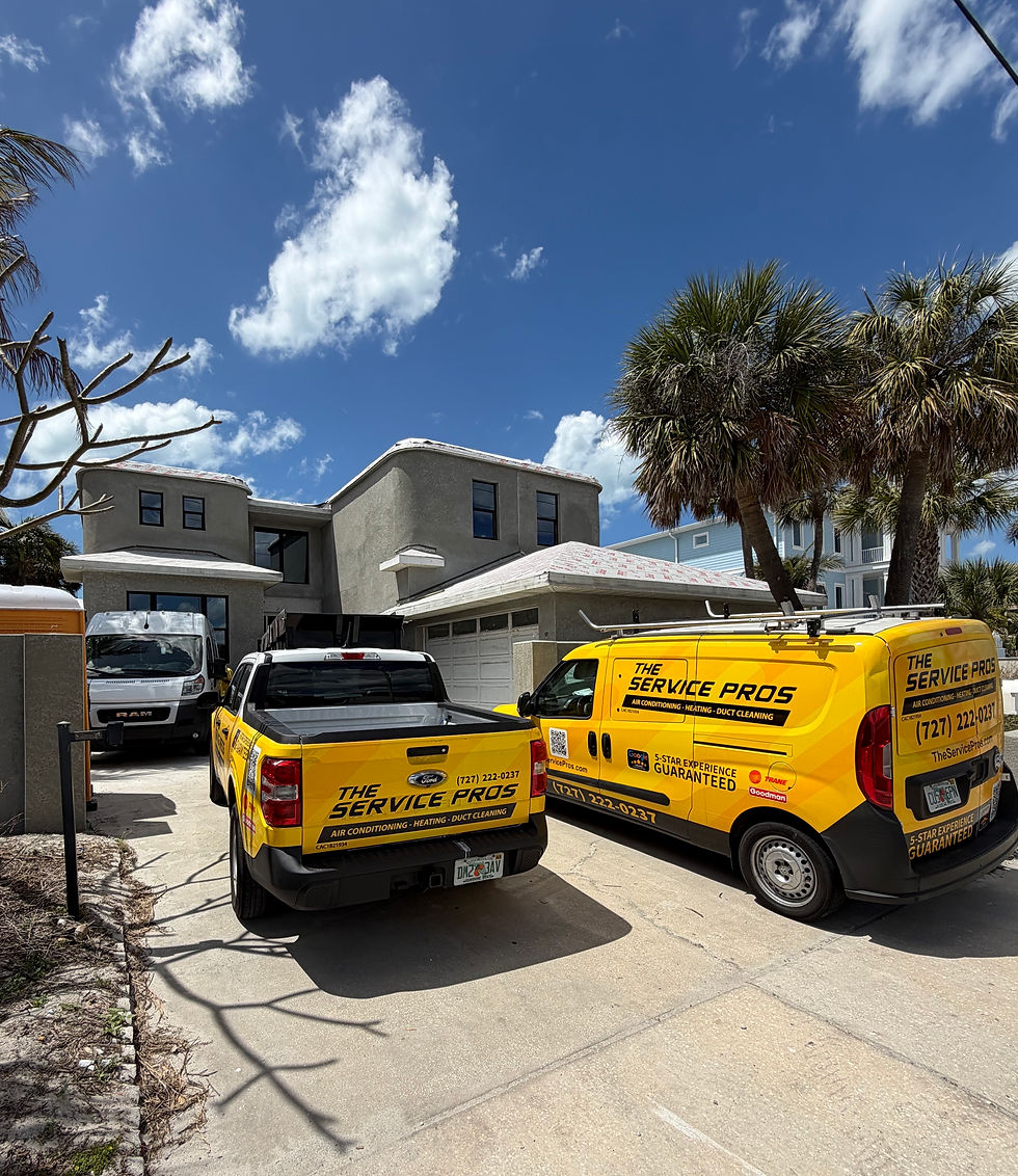 Clearwater residential interior showing modern mini-split system installation in a home