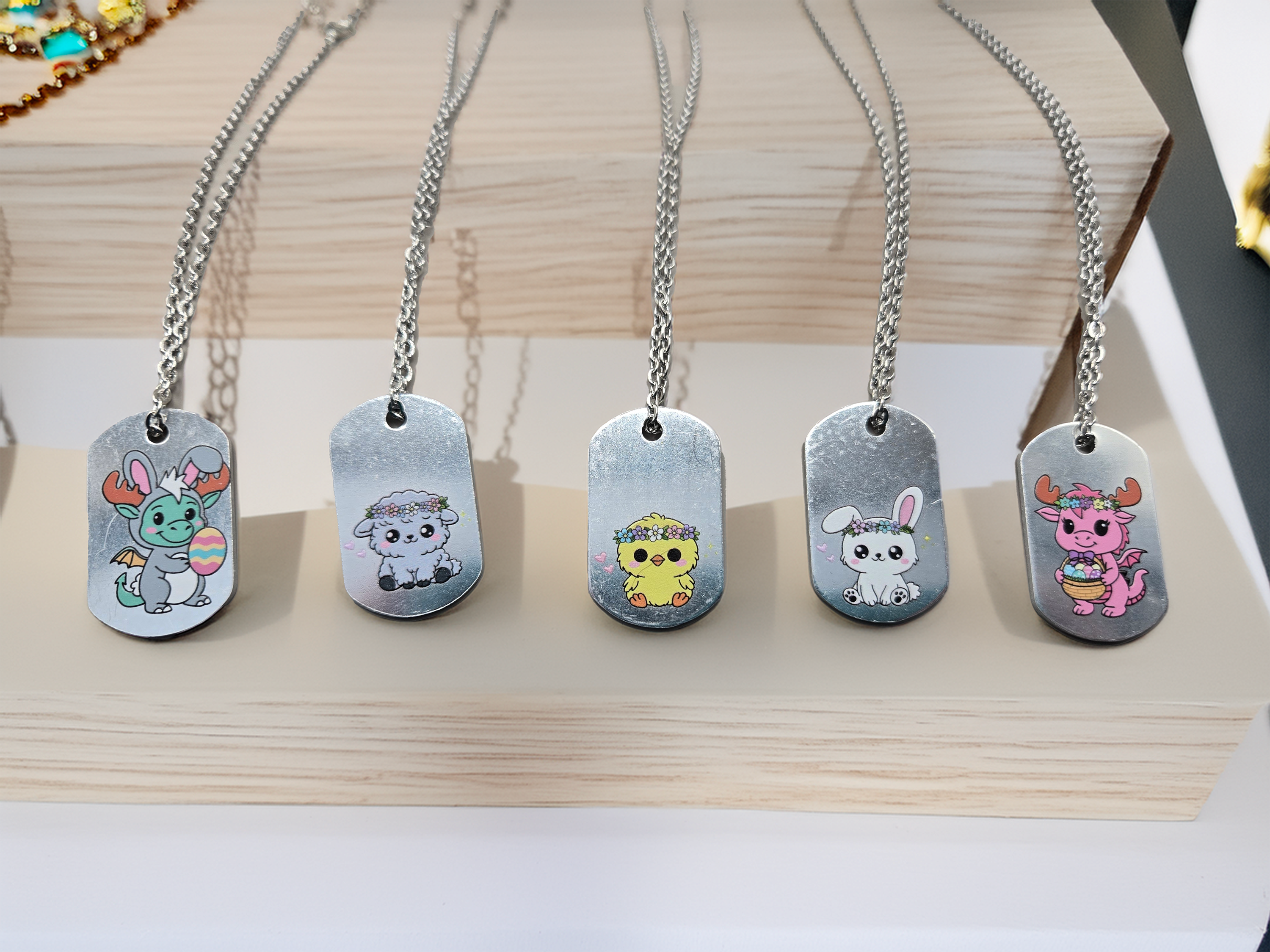 Easter Dog Tag Necklaces