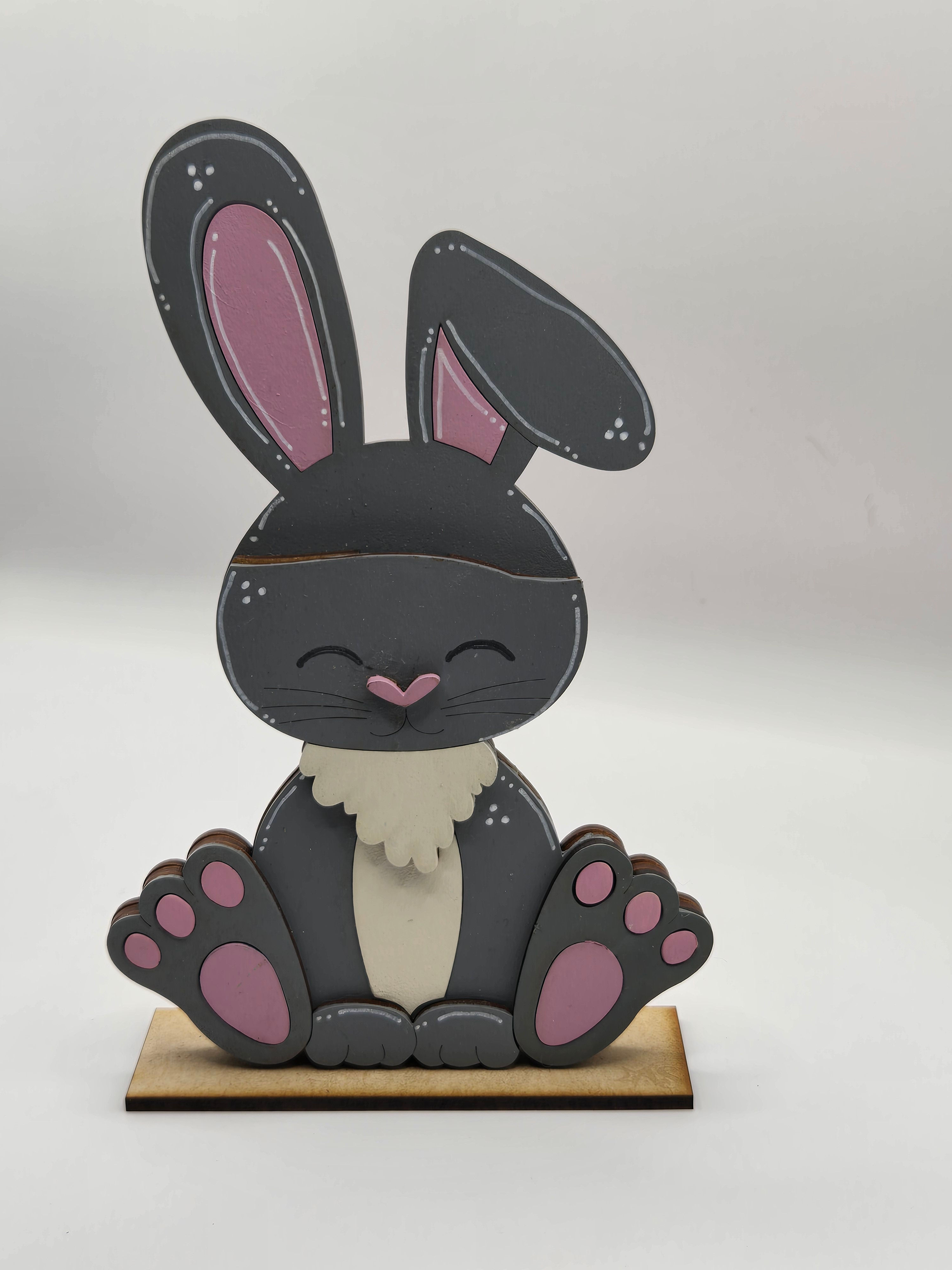 Interchangeable Animal Gray Bunny