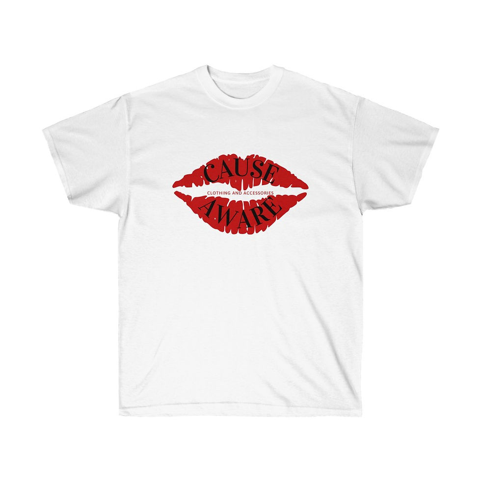 Thumbnail: Cause Aware - Red Lips Logo - Unisex Ultra Cotton Tee