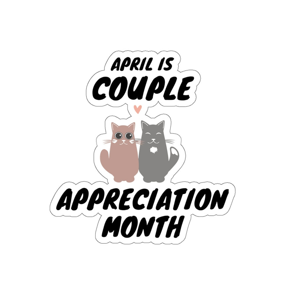 Thumbnail: Cats in Love April Couple Appreciation Kiss-Cut Stickers