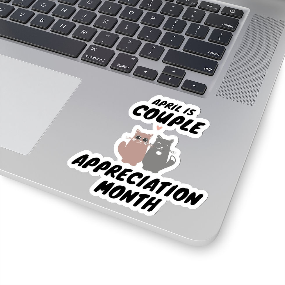 Thumbnail: Cats in Love April Couple Appreciation Kiss-Cut Stickers