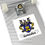 Thumbnail: Gonzalez Family Crest - Blue - Square Vinyl Stickers