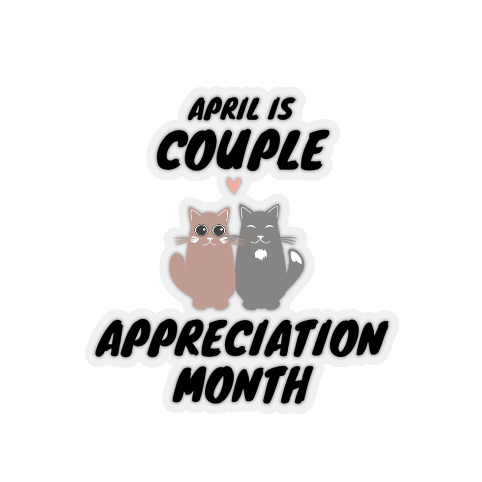 Thumbnail: Cats in Love April Couple Appreciation Kiss-Cut Stickers
