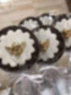 Pirulito de chocolate decorado