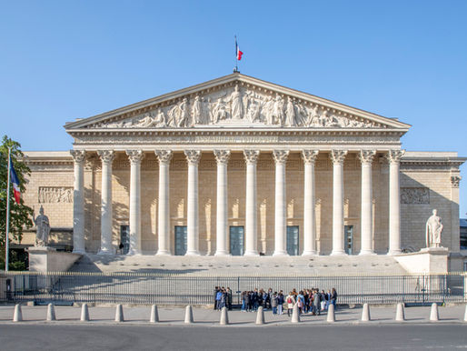 Photo du palai Bourbon, siège de l'Assemblée Nationale.