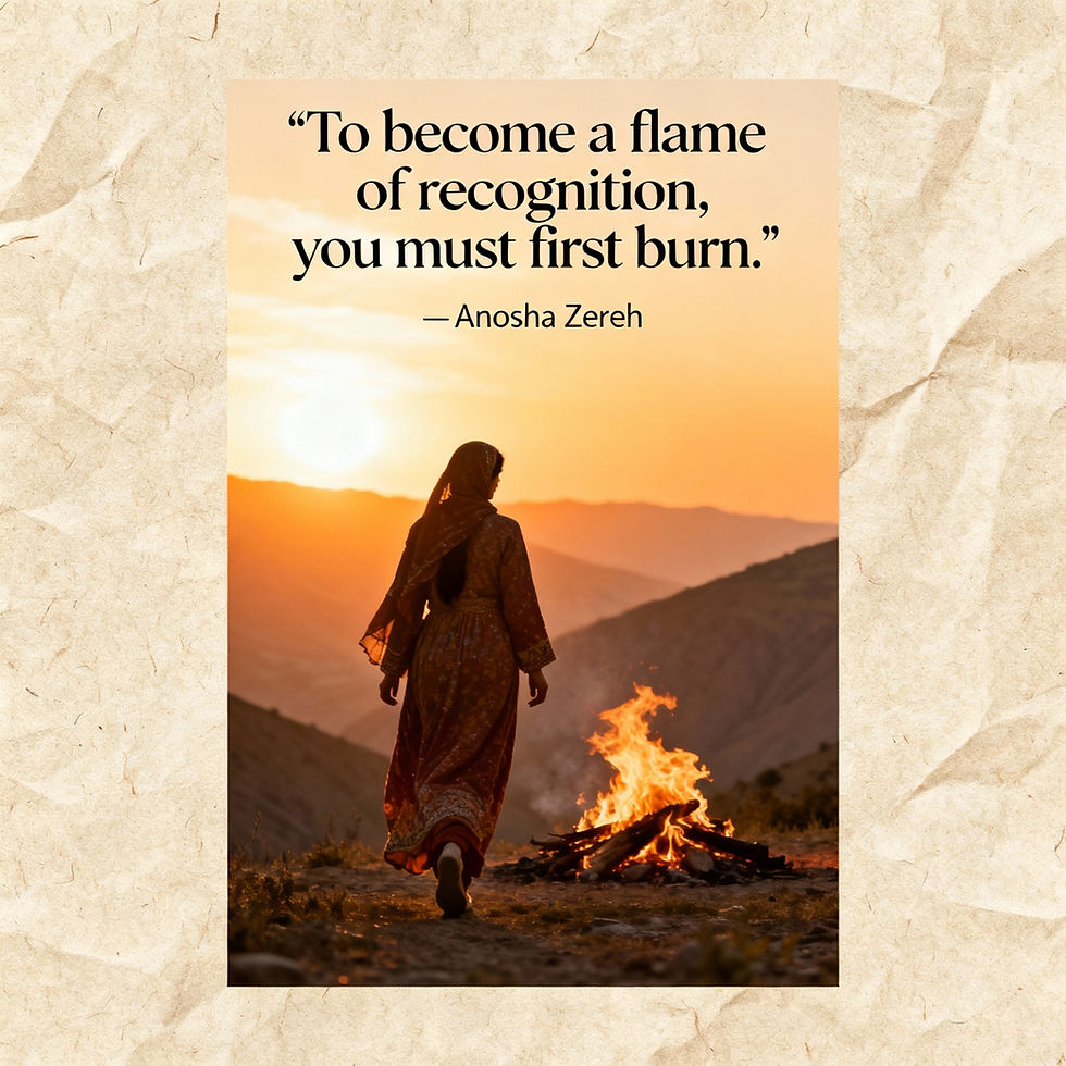 The water within me reflects the color of its vessel. 
Anosha Zereh