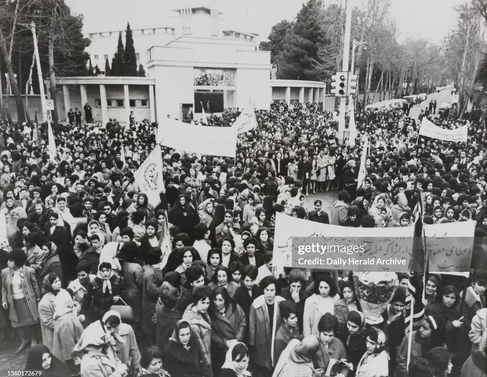 Iranian women celebrate gaining the right to vote, 1963