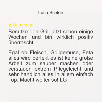 PORSTI-Grill beim Camping im Einsatz, kompakter mobiler Holzkohlegrill aus Edelstahl