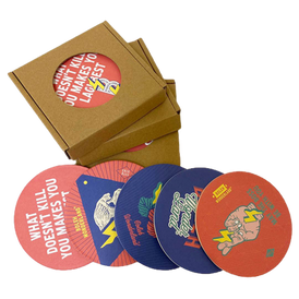 Custom coaster personalized with your logo or design for home or office use