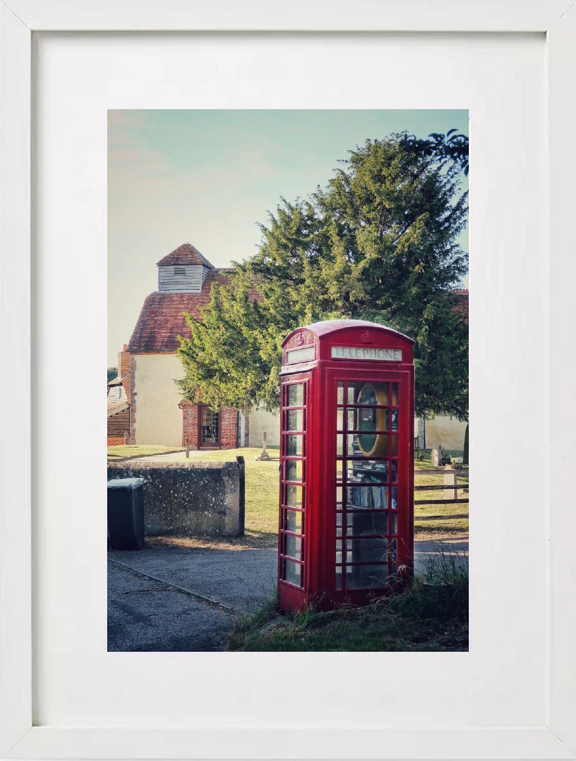The Tufton Red Phone Box - Framed and Mounted - Large