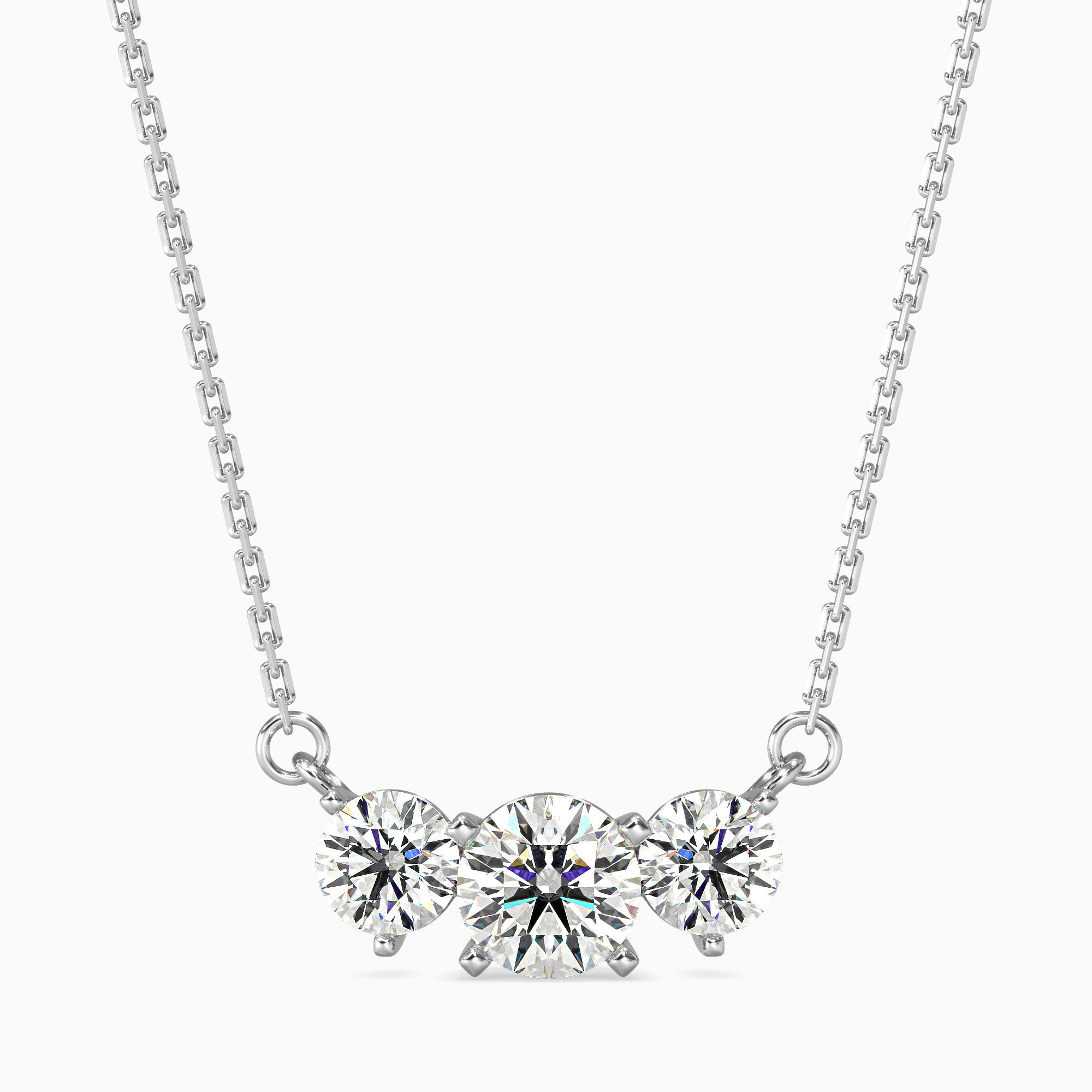 Three Diamond Necklace
