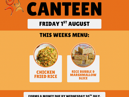 Canteen Menu - Friday 1st August