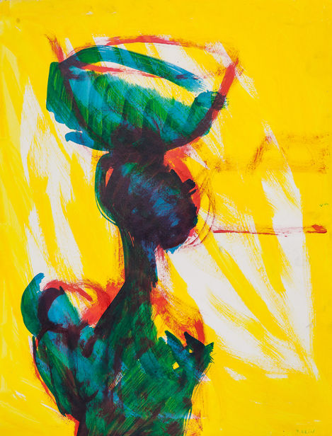 Viviane BLIN_artiste peintre drôme_Africanie_Alkebulan_Sur la route du marché_encre sur papier