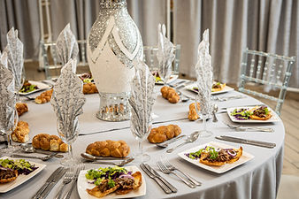 Bar Mitzvah table event, decor ideas Appetizer meat food for menu course Challahbread and
