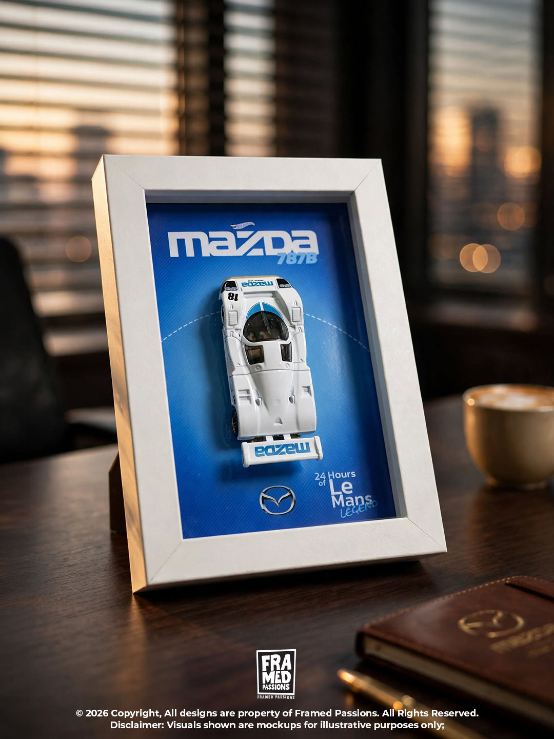 Mazda 787B Desk Buddy Diecast Car Art Frame