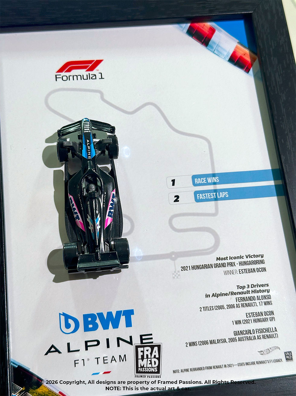 Thumbnail: Hot Wheels BWT Alpine F1 Team car Diecast Car Art Frame