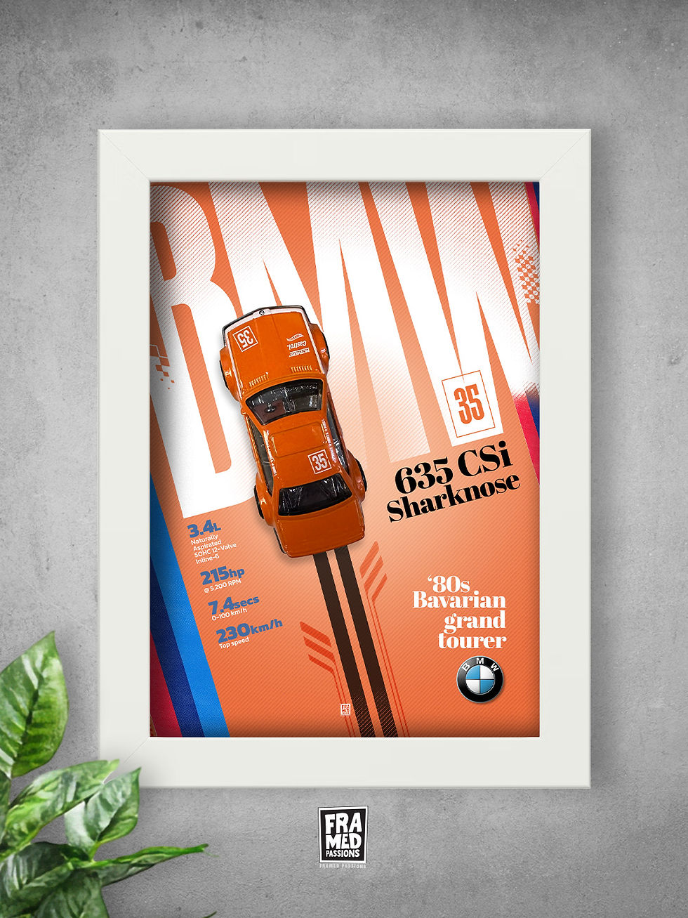 Thumbnail: BMW 635 CSi (E24) Diecast Art Frame