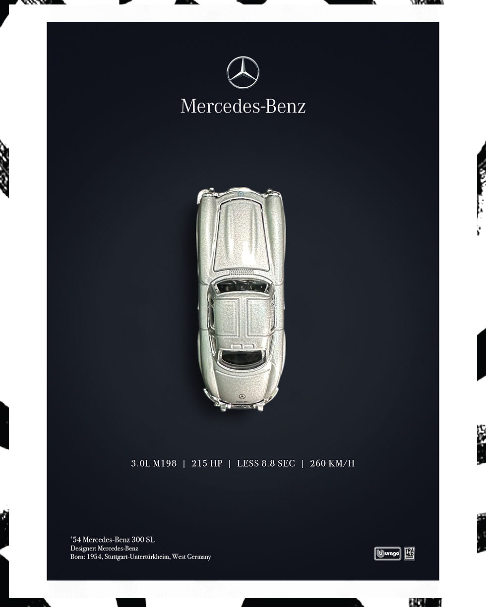 Thumbnail: Mercedes-Benz 300 SL (1954) Diecast Wall Art