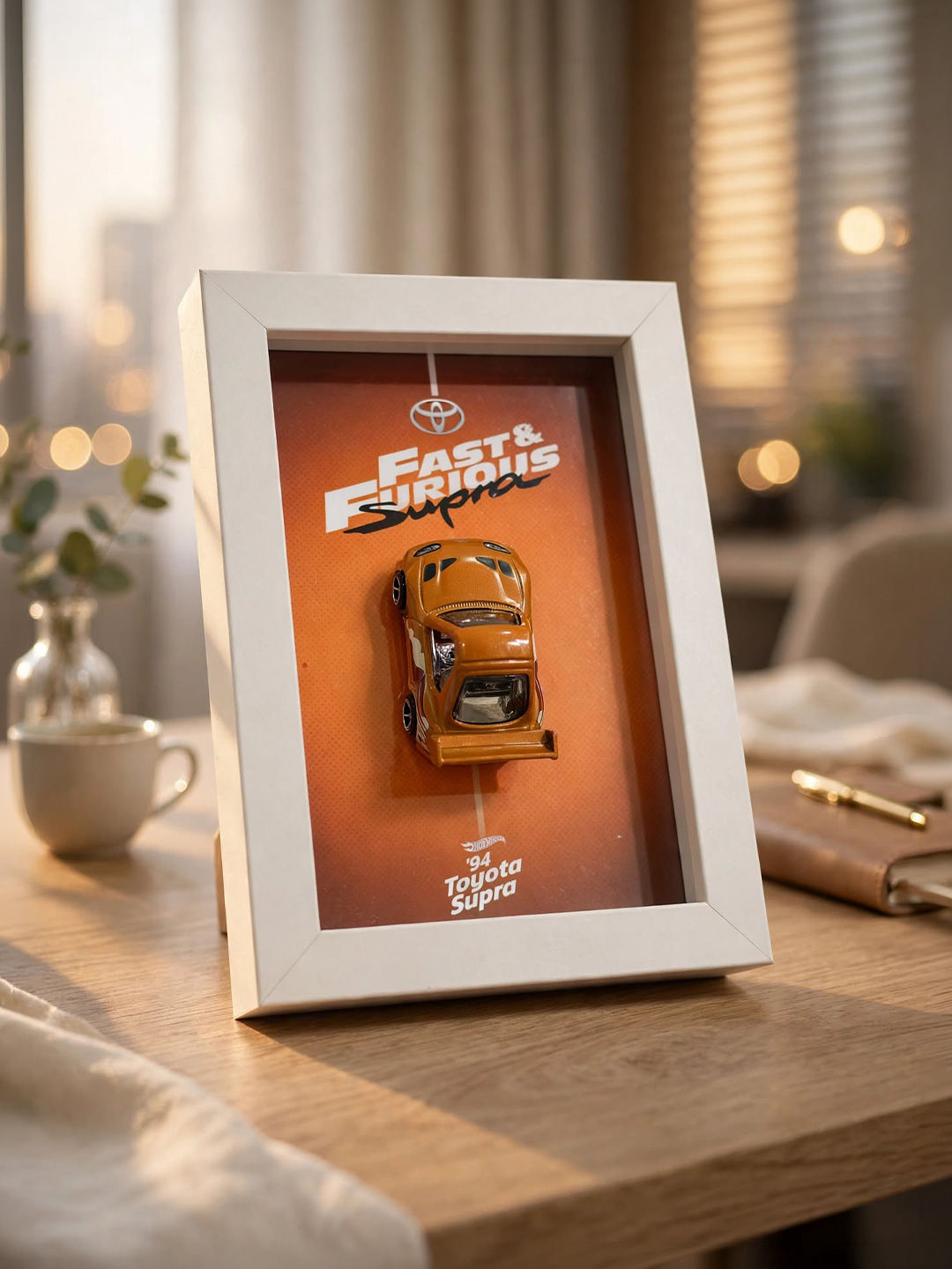 '94 Toyota Supra Desk Buddy Diecast Car Art Frame