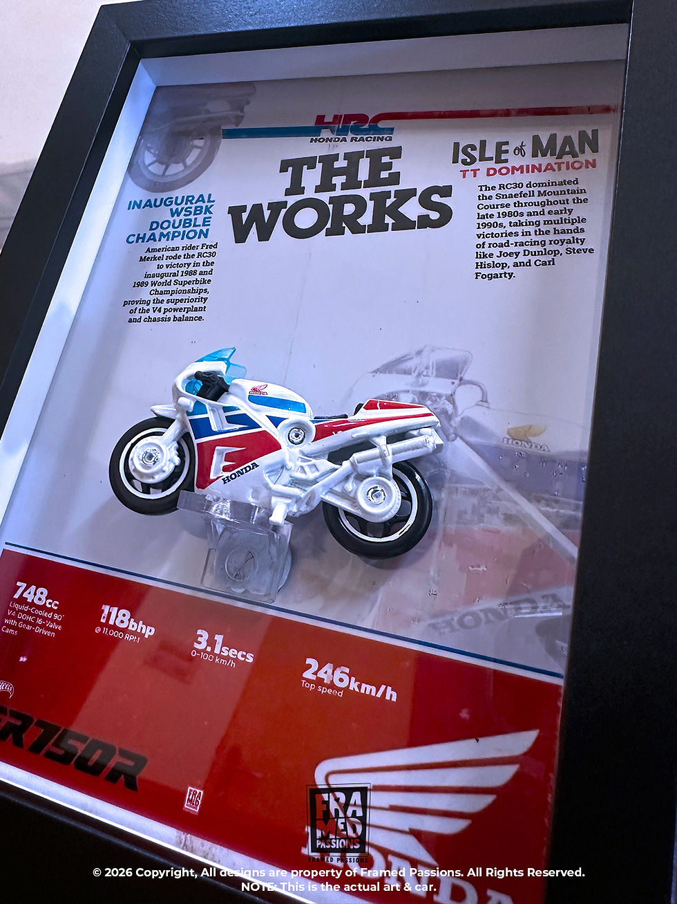 Thumbnail: Honda VFR750R (RC30) Diecast Car Art Frame