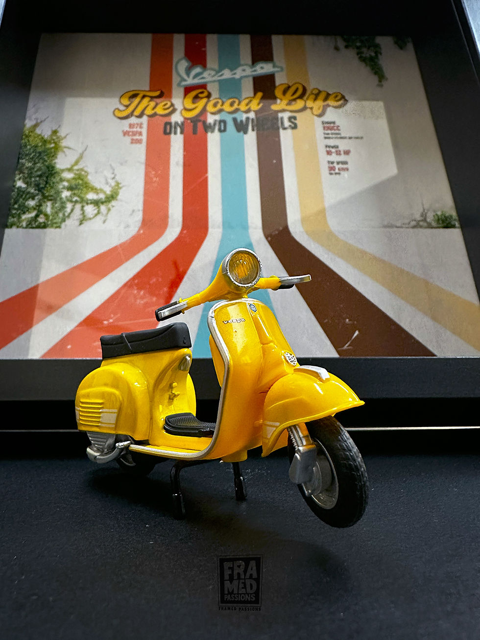 Thumbnail: 1976 Vespa 200 Rally Scooter Diecast Art Frame