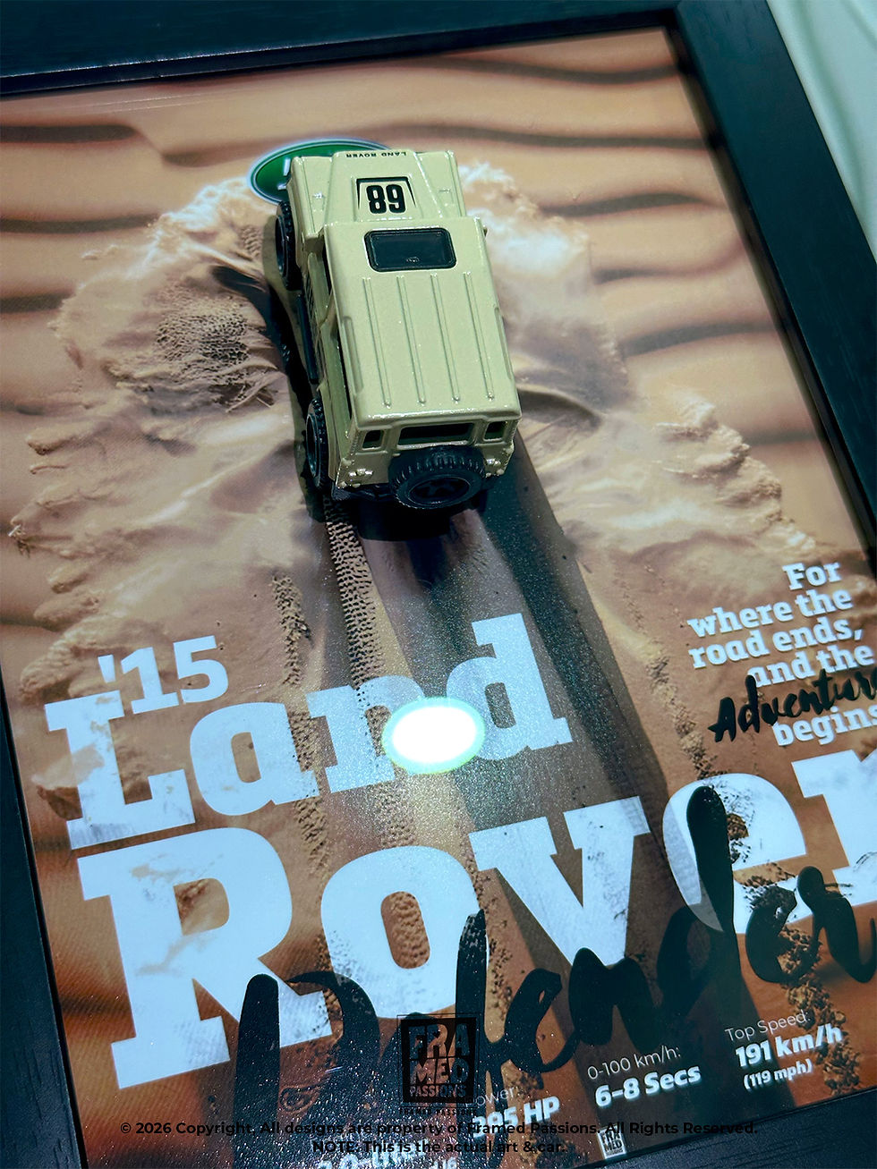 Thumbnail: Hot Wheels Land Rover Defender 90 Diecast Car Art Frame