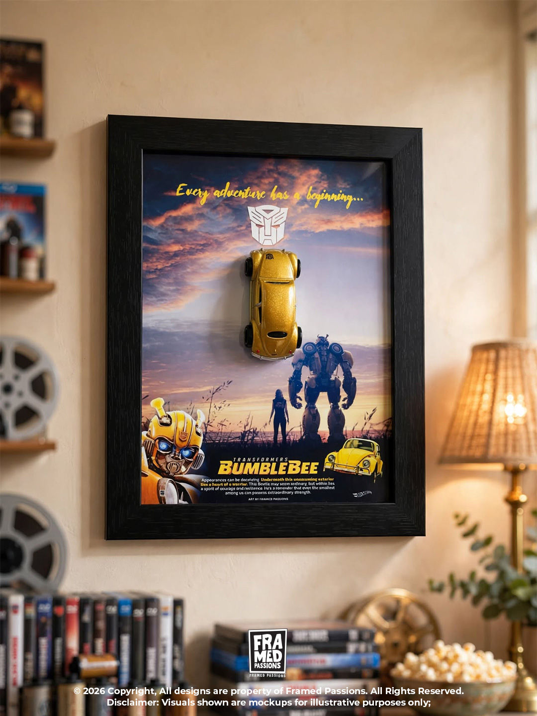 Hot Wheels Bumblebee Diecast Car Art Frame