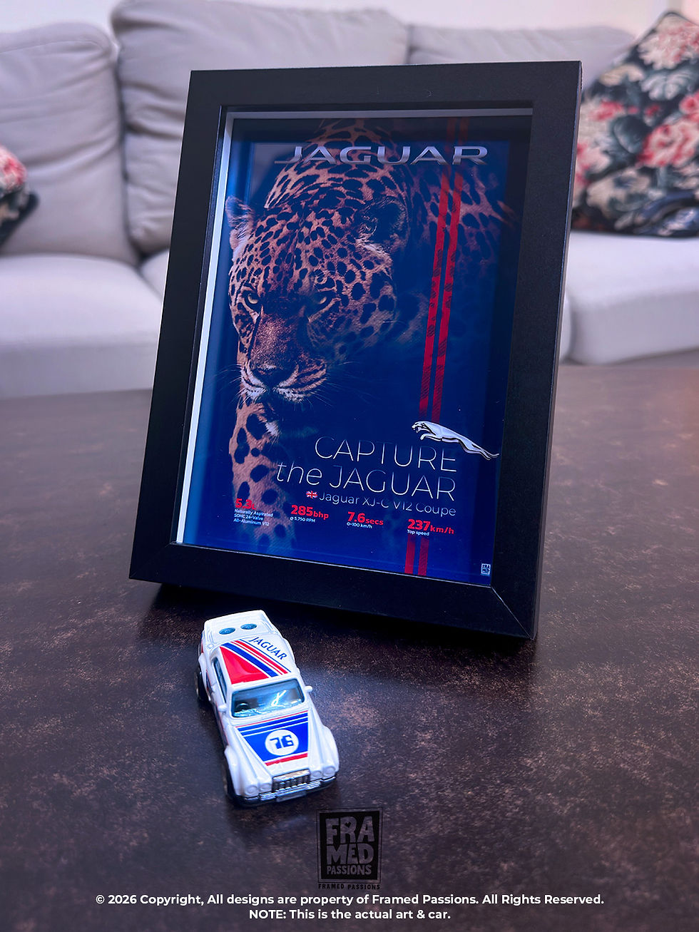 Thumbnail: Jaguar XJ-C (XJC) V12 Coupe Diecast Car Art Frame